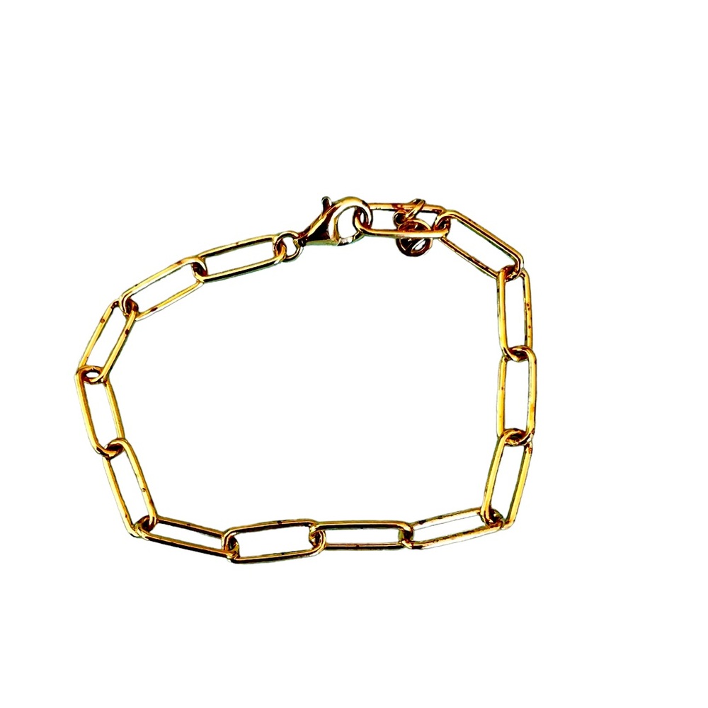 Delicate Napier Vermeil Gold Linked Rectangular Chain Bracelet Vintage